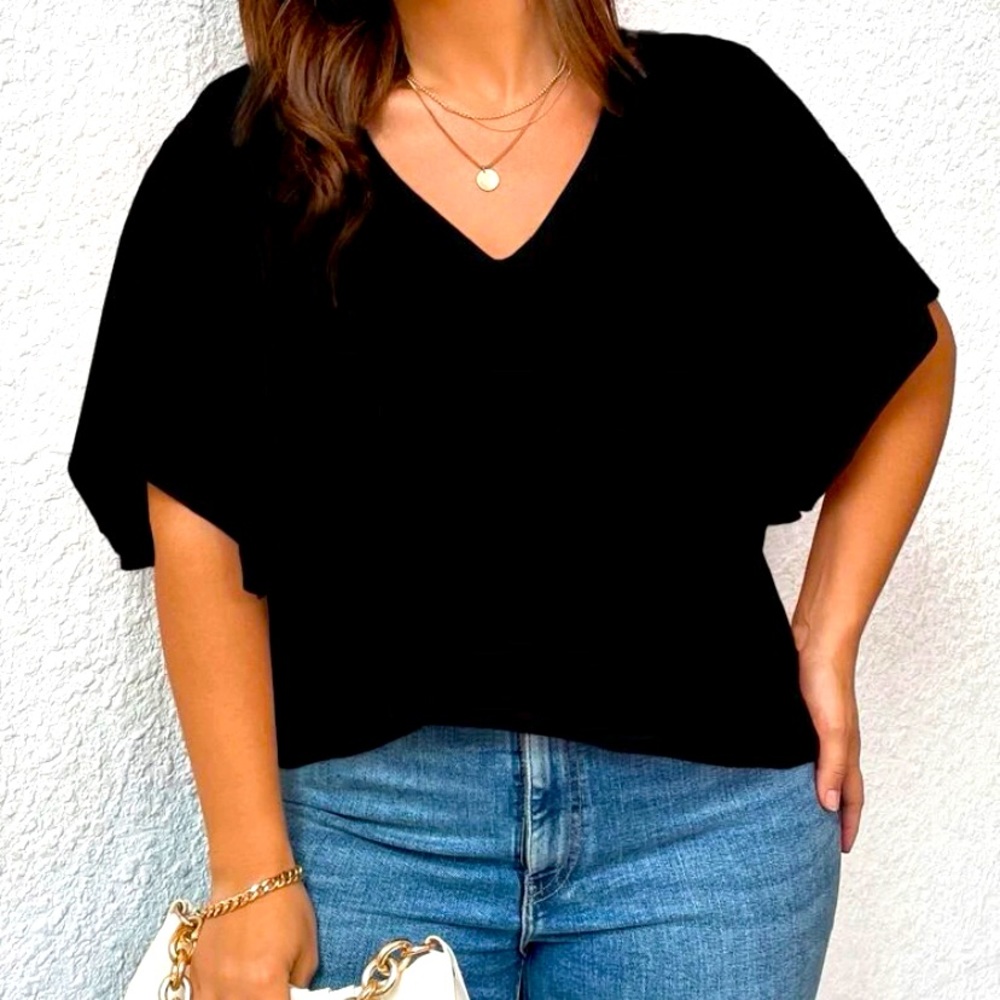 Shein Lune butterfly sleeve blouse
